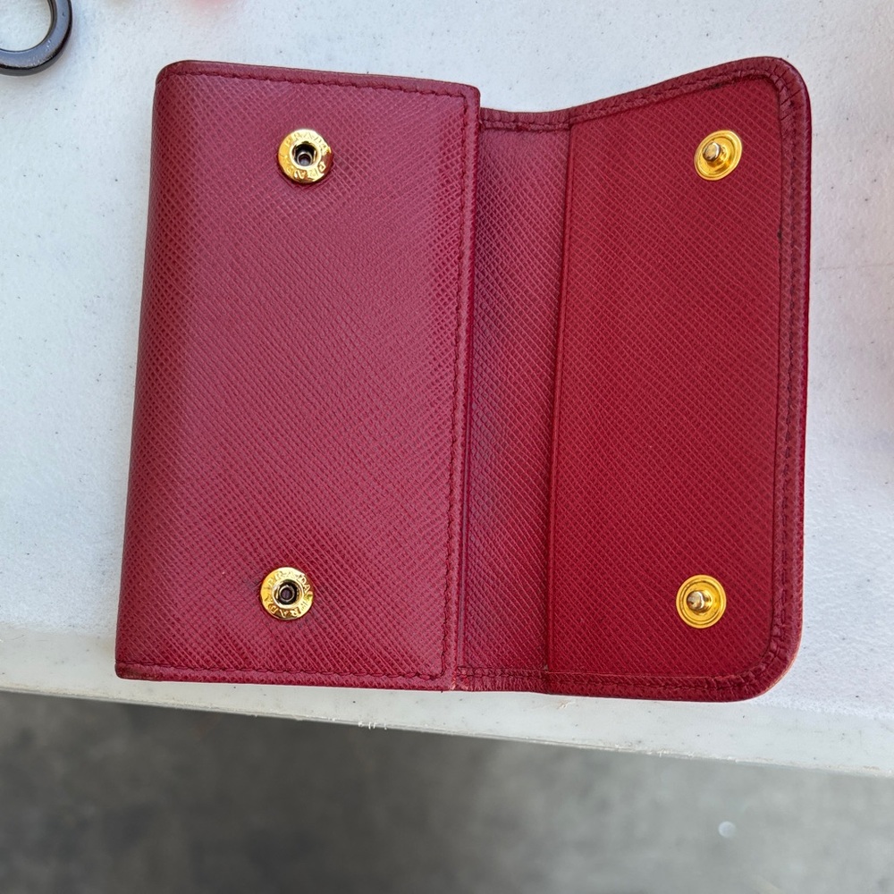 Prada Crimson Leather Key Holder - Picture 2 of 4